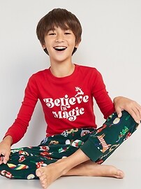 View large product image 5 of 5. Patterned Microfleece Pajama Jogger Pants for Boys
