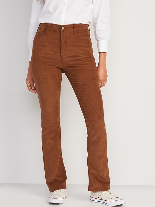 Old Navy Extra High-Waisted Kicker Corduroy Boot-Cut Pants for Women. 2