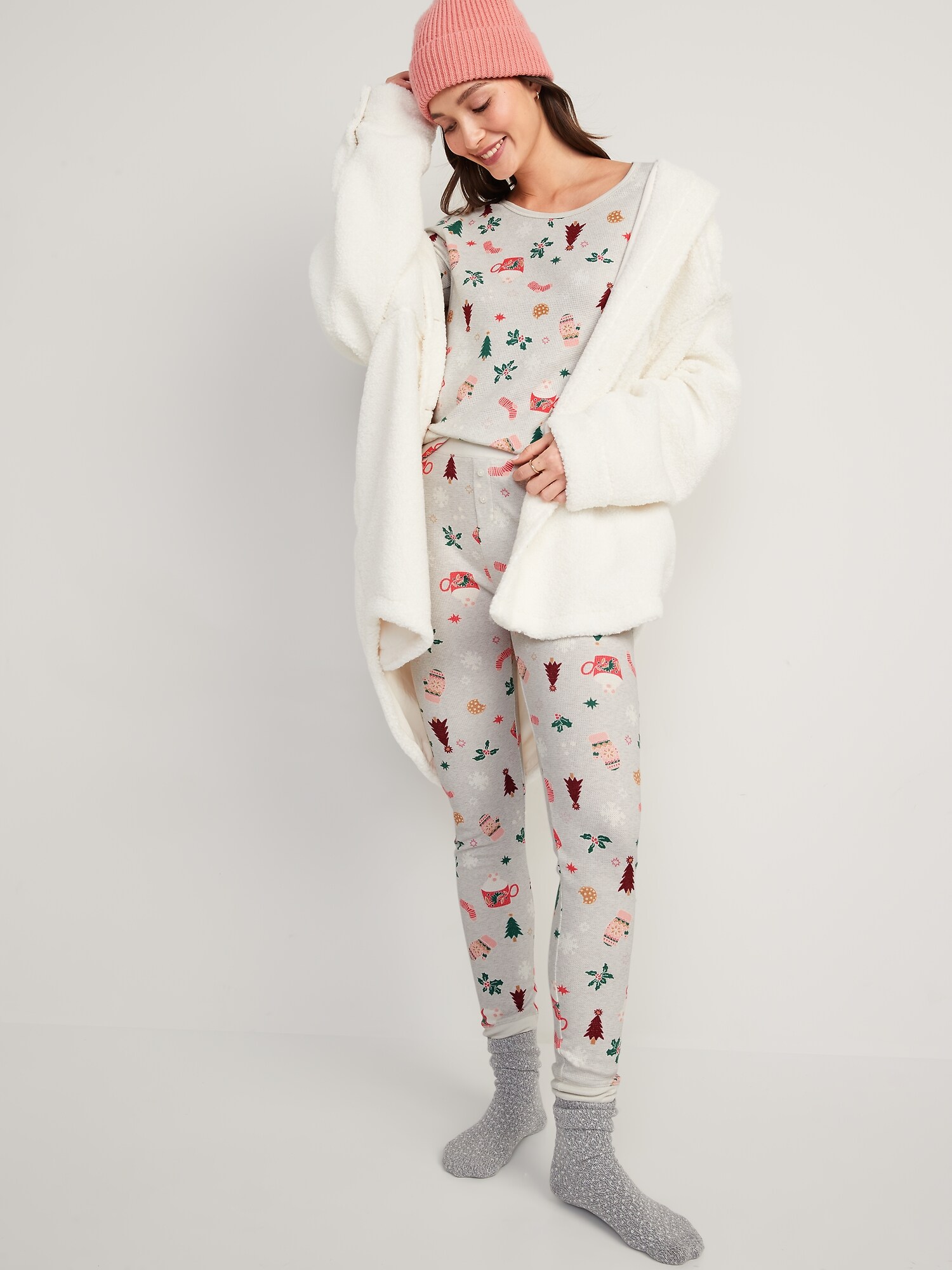 Matching Printed ThermalKnit Pajama Leggings for Women Old Navy