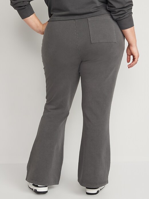 Image number 8 showing, Extra High-Waisted Snuggly Fleece Flare Sweatpants