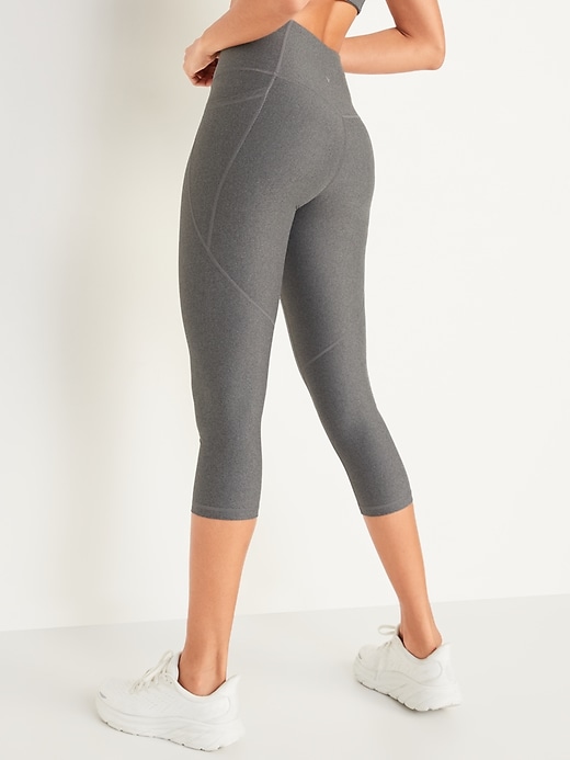 Image number 2 showing, High-Waisted PowerSoft Side-Pocket Crop Leggings for Women