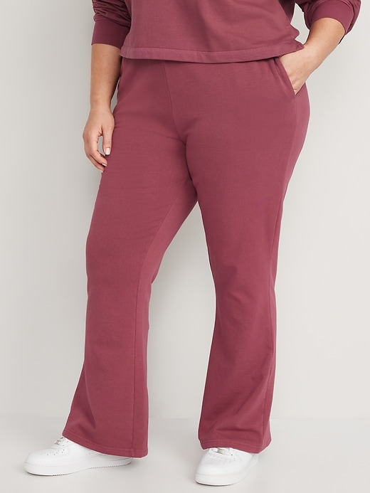 Extra High-Waisted Snuggly Fleece Flare Sweatpants for Women