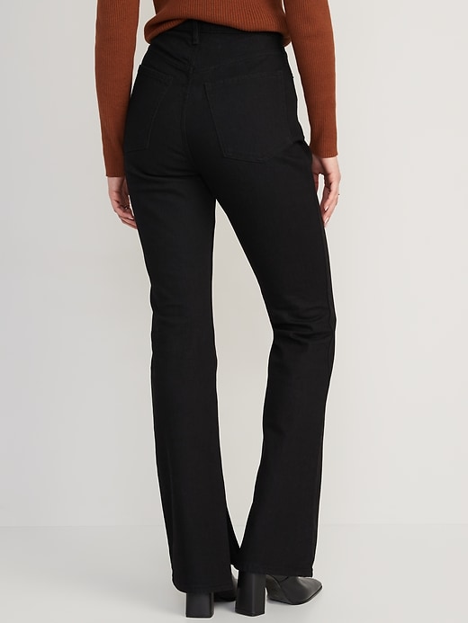 Image number 2 showing, Extra High-Waisted Button-Fly Side-Slit Kicker Boot-Cut Jeans