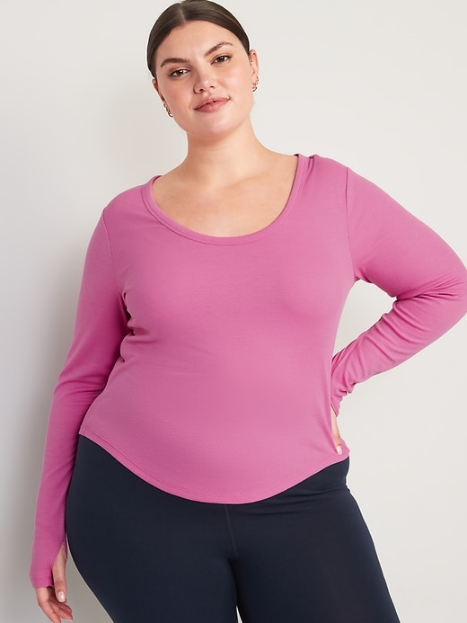 Image number 7 showing, UltraLite Long-Sleeve Rib-Knit Top
