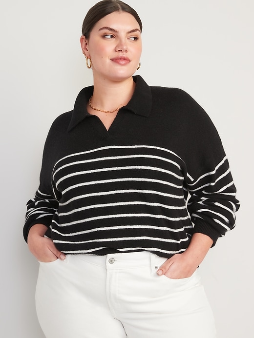 Image number 7 showing, Striped Cozy Collared Sweater