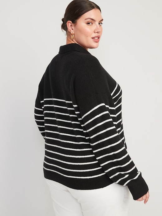 Image number 8 showing, Striped Cozy Collared Sweater