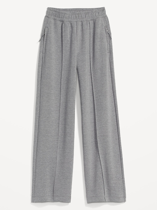 Image number 4 showing, High-Waisted Dynamic Fleece Wide-Leg Pants
