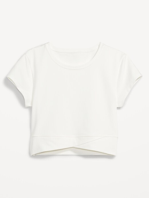 Image number 4 showing, PowerChill Cropped Cross-Front T-Shirt