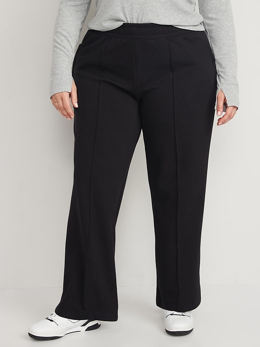 Image number 6 showing, High-Waisted Dynamic Fleece Wide-Leg Pants
