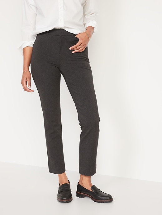 Image number 1 showing, High-Waisted Pixie Straight Ankle Pants