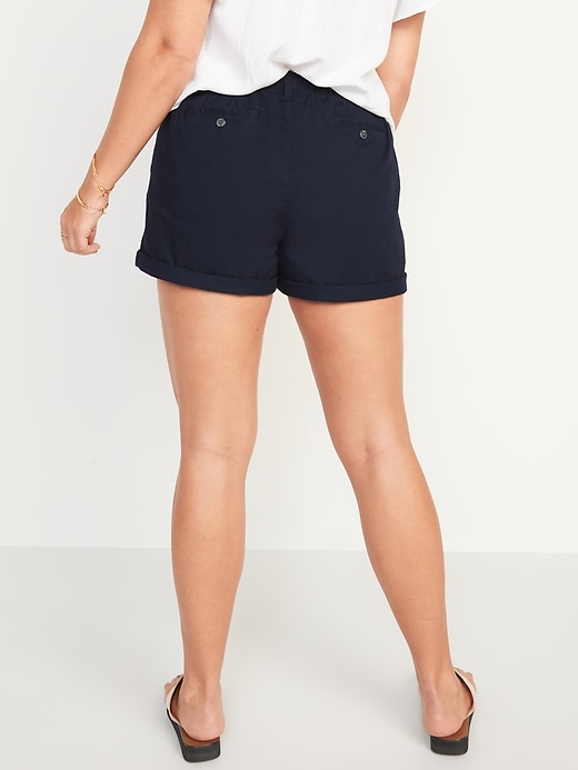 Image number 6 showing, High-Waisted OGC Pull-On Chino Shorts for Women -- 3.5-inch inseam