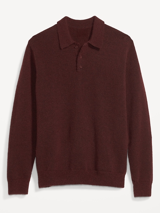 View large product image 1 of 1. Long-Sleeve Polo Pullover Sweater