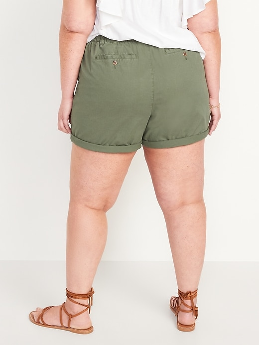 Image number 8 showing, High-Waisted OGC Pull-On Chino Shorts for Women -- 5-inch inseam