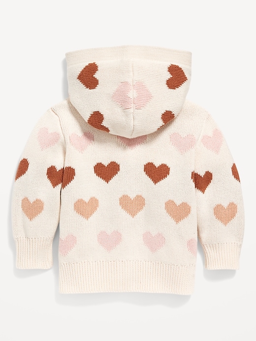View large product image 2 of 2. Hooded Button-Front Knit Cardigan for Baby