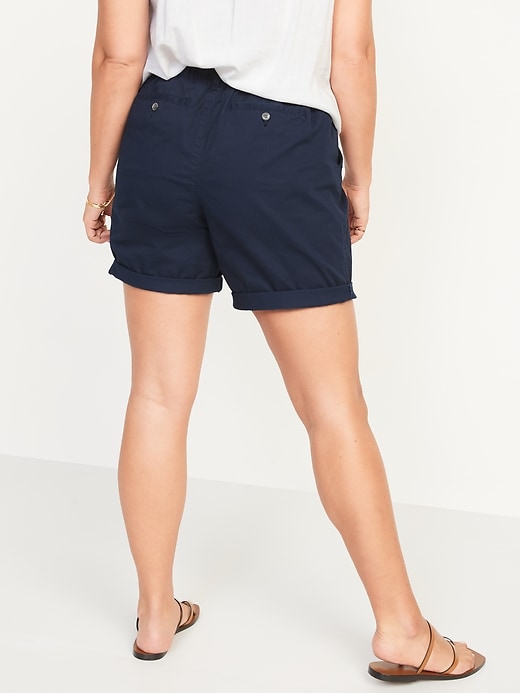 Image number 6 showing, High-Waisted OGC Pull-On Chino Shorts for Women -- 7-inch inseam