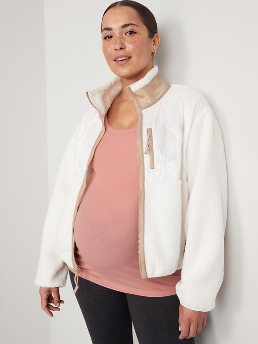 Image number 3 showing, Maternity UltraLite Rib-Knit Long-Sleeve T-Shirt