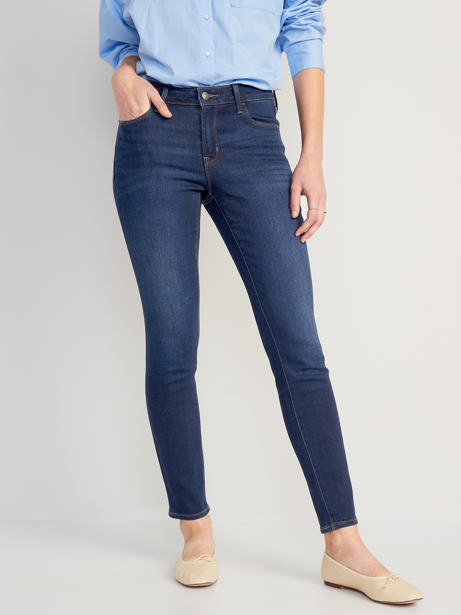 Mid-Rise Pop Icon Skinny Jeans for Women