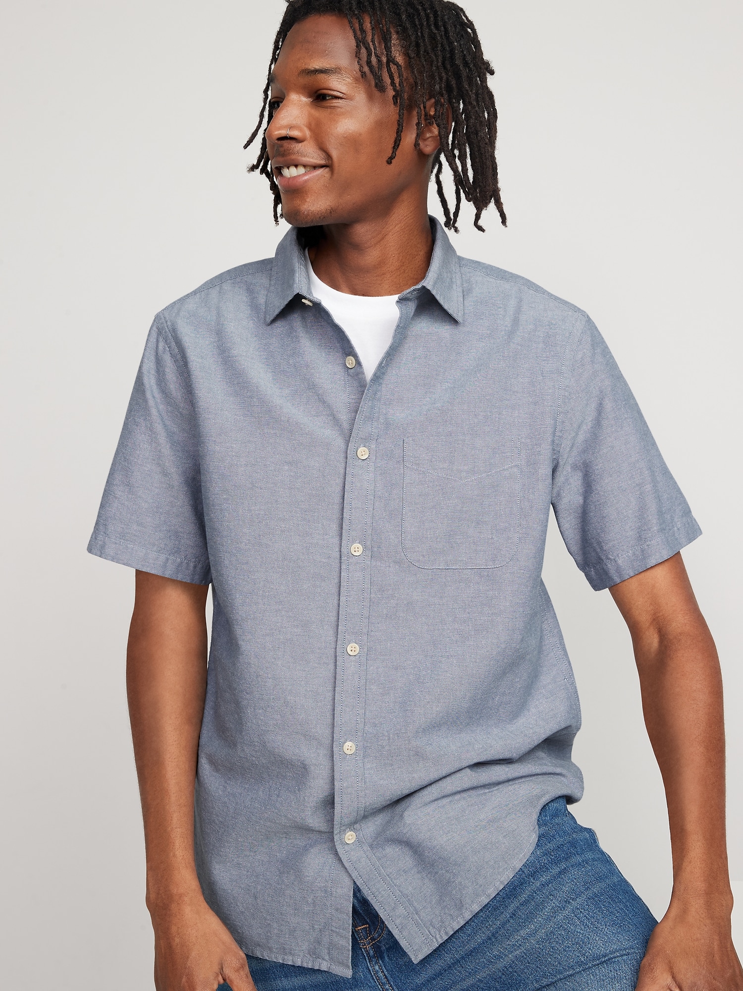 Regular-Fit Everyday Short-Sleeve Oxford Shirt | Old Navy