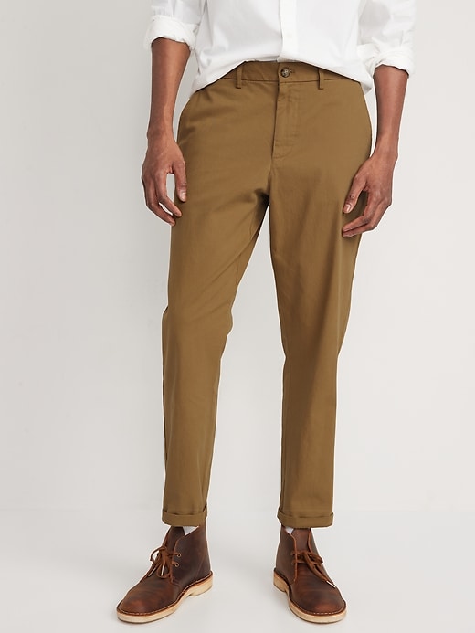 View large product image 1 of 3. Loose Taper Built-In Flex Rotation Ankle-Length Chino Pants