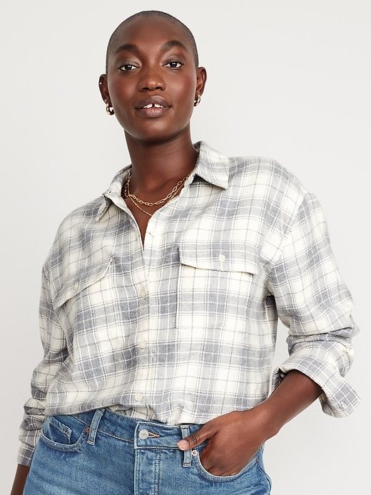 Image number 5 showing, Flannel Boyfriend Tunic Shirt