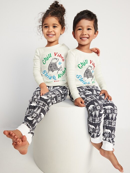 View large product image 1 of 2. Unisex Matching Graphic Pajamas for Toddler & Baby