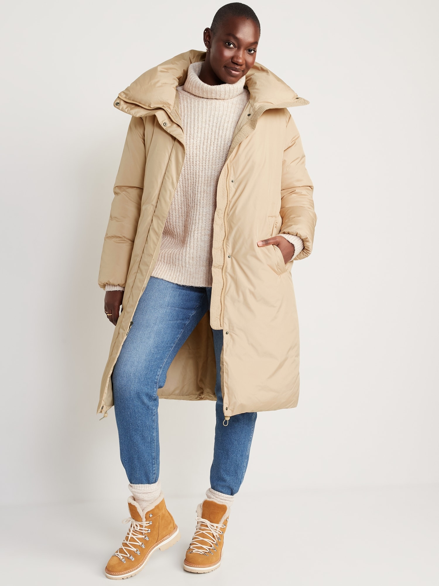 Long duvet store puffer coat