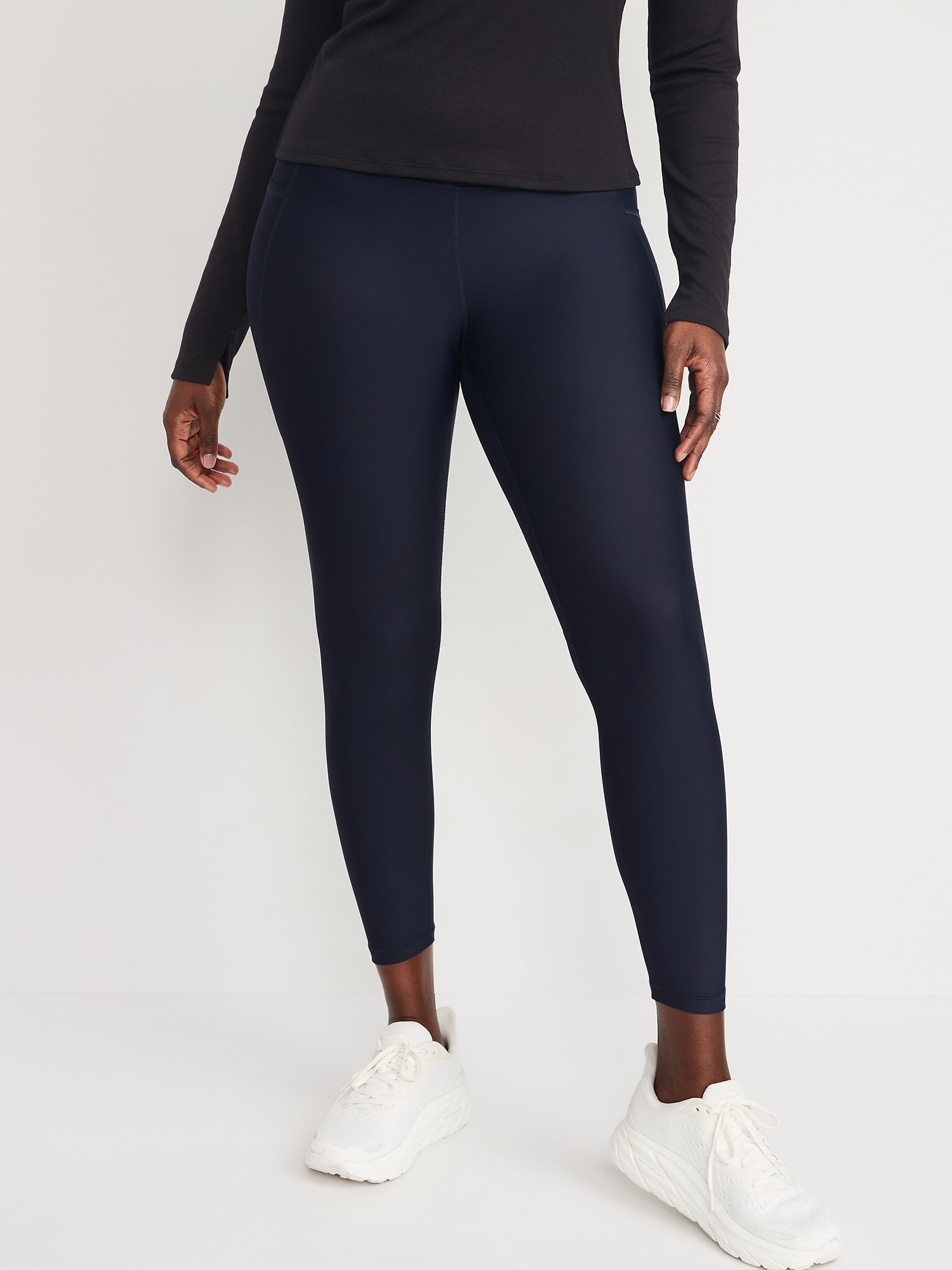 High Waisted Leggings With Pocket in Olympia - 7/8 length –