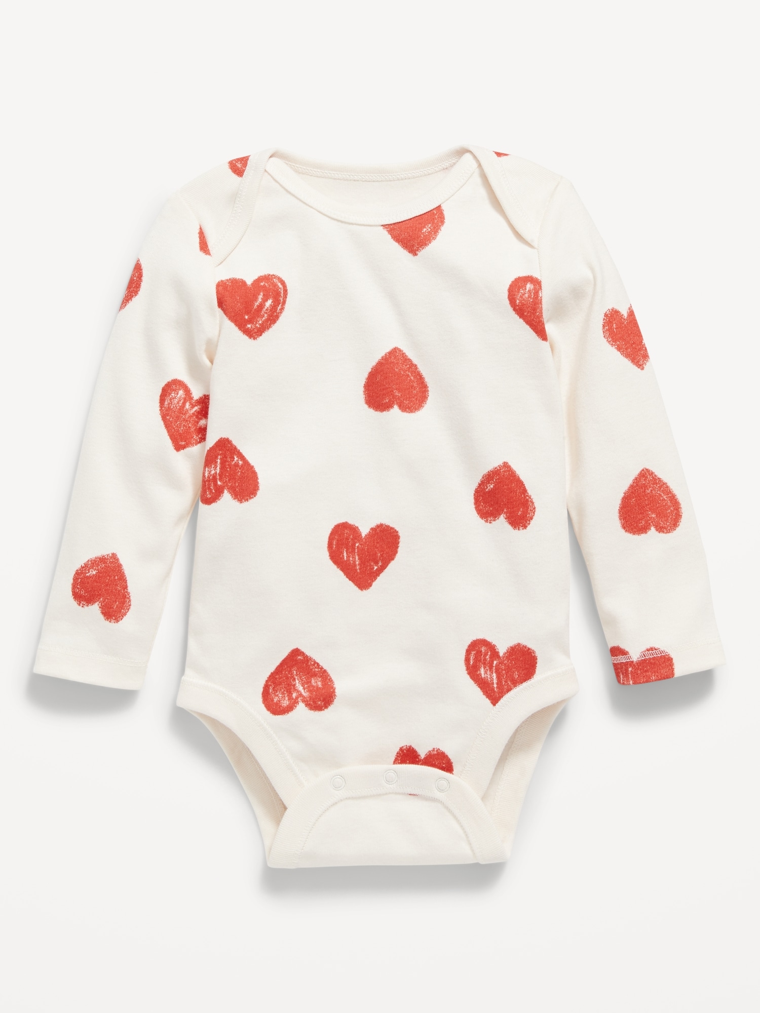 Unisex LongSleeve HeartsPrint Graphic Bodysuit for Baby Old Navy