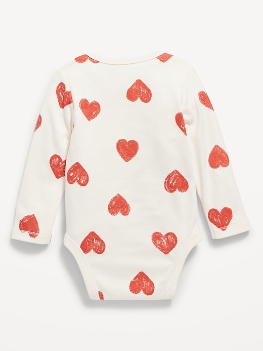 Unisex LongSleeve HeartsPrint Graphic Bodysuit for Baby Old Navy