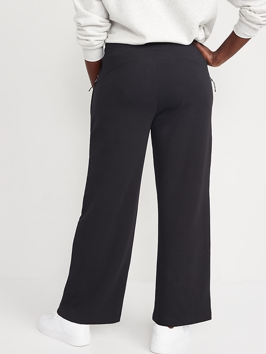 Image number 5 showing, High-Waisted Dynamic Fleece Wide-Leg Pants