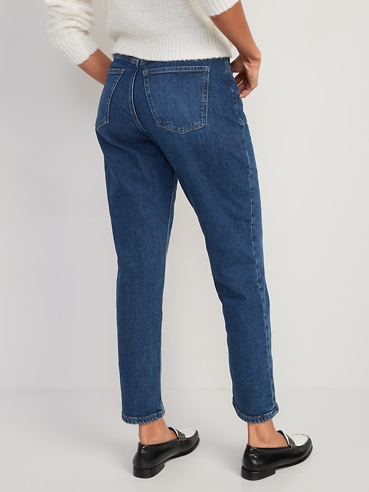 Image number 2 showing, Curvy Extra High-Waisted Button-Fly Sky-Hi Straight Jeans for Women