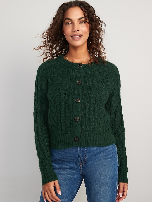 Image number 1 showing, Cozy Cable-Knit Cardigan