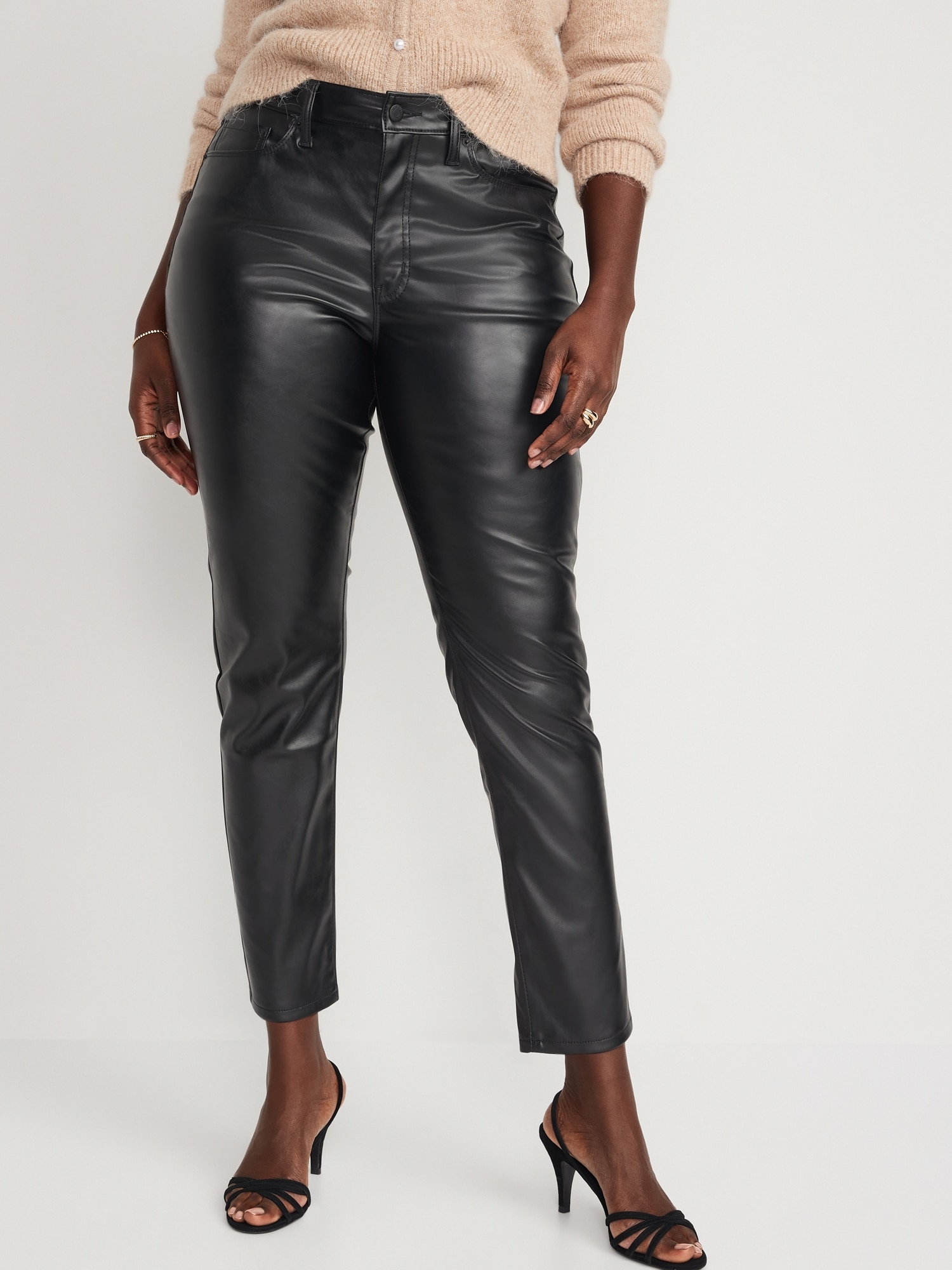 Old Navy High-Waisted Faux-Leather Leggings for Women