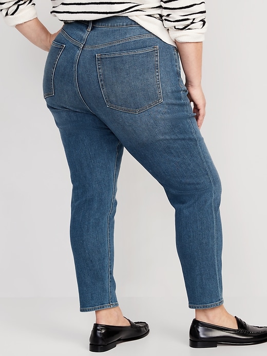 Image number 8 showing, High-Waisted OG Straight Medium-Wash Built-In Warm Ankle Jeans