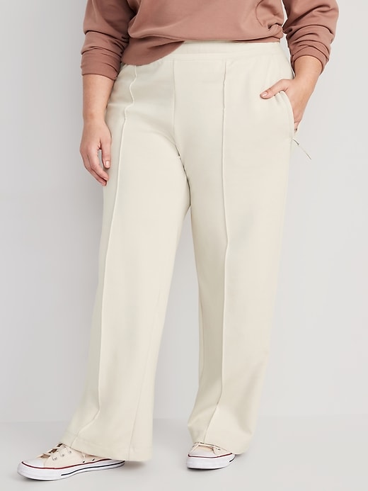 Image number 7 showing, High-Waisted Dynamic Fleece Wide-Leg Pants