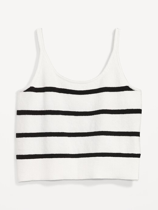 Image number 4 showing, Striped Cozy Cropped Sweater Tank Top