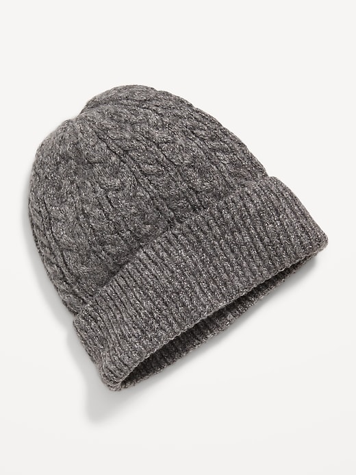Cable-Knit Sweater Beanie Hat for Men