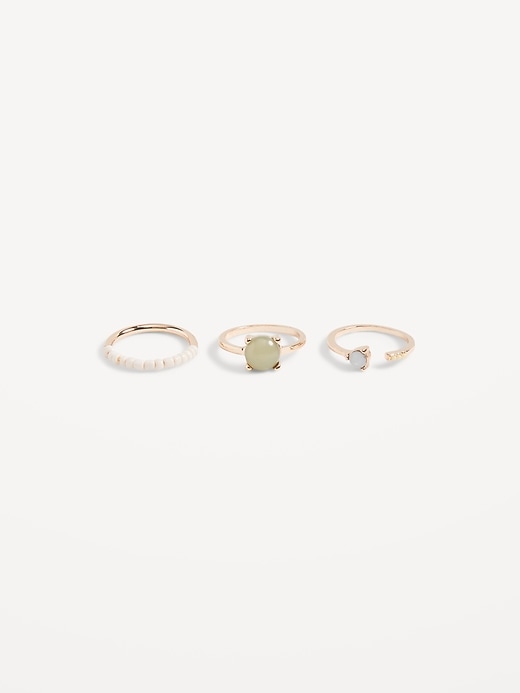 View large product image 1 of 1. Gold-Tone Rings 3-Pack for Women
