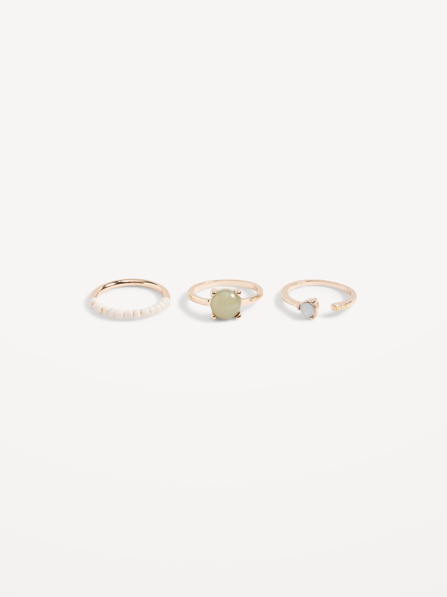 Old Navy Gold-Tone Rings 3-Pack for Women yellow. 1