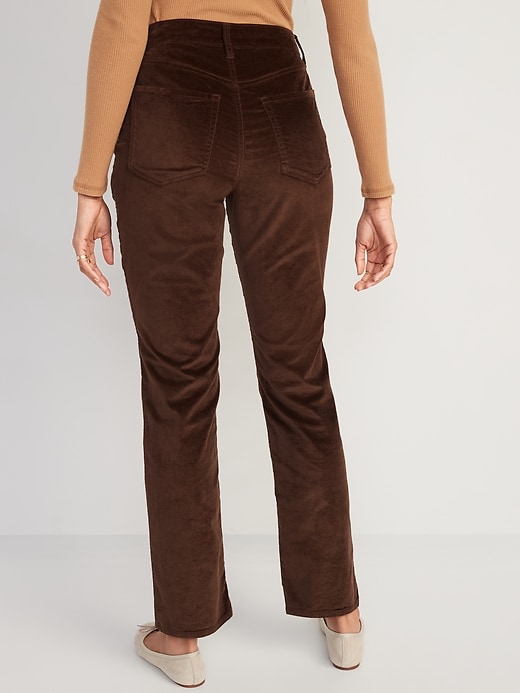 Image number 2 showing, High-Waisted OG Straight Velvet Pants