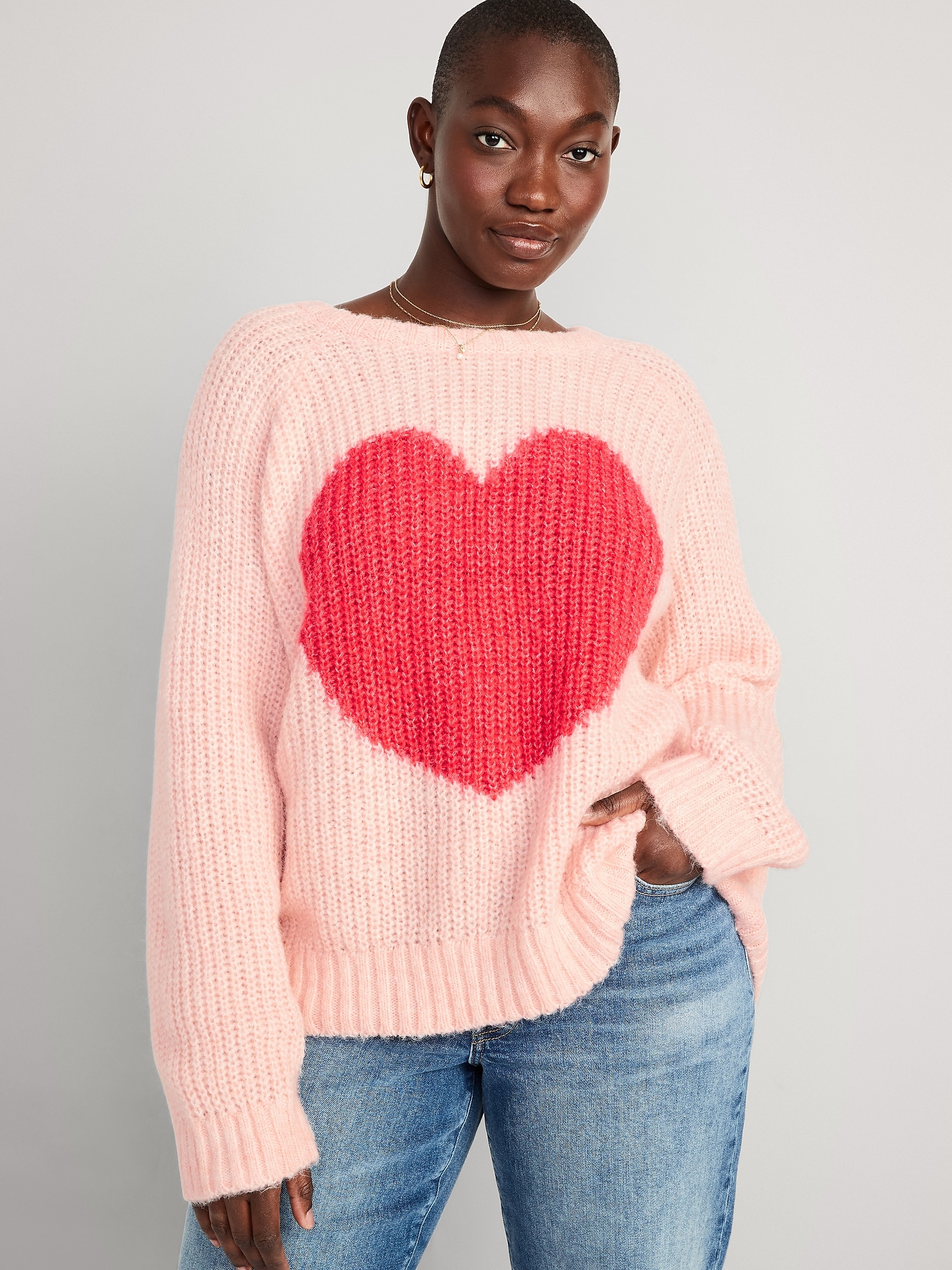 Cozy Jacquard Cocoon Pullover Sweater for Women | Old Navy