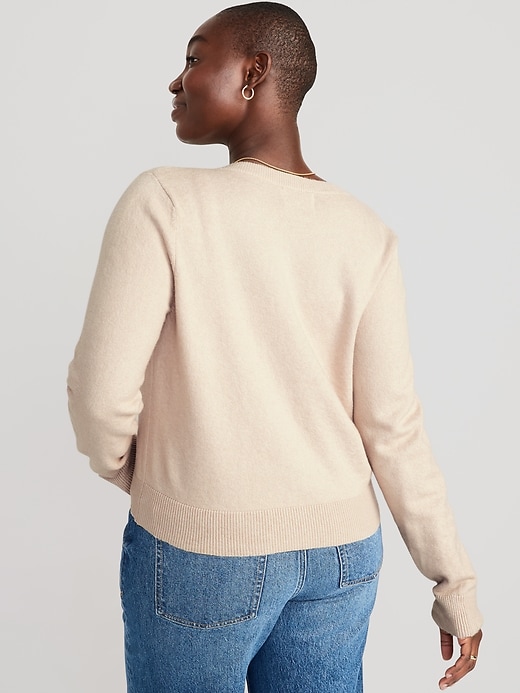 Cropped Jacquard Cozy-Knit Cardigan Sweater for Women | Old Navy