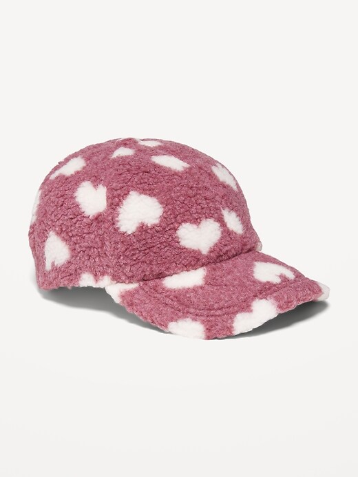View large product image 1 of 1. Cozy Sherpa Baseball Cap for Girls
