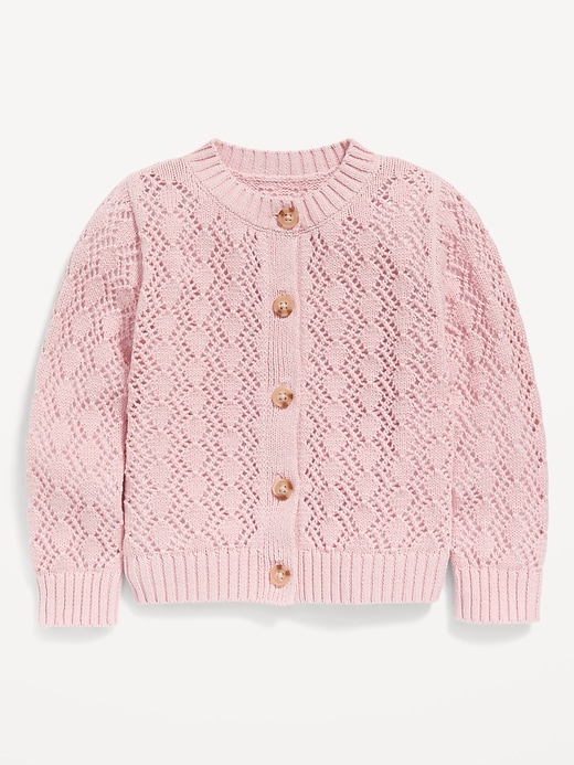 Button-Front Pointelle Cardigan for Toddler Girls | Old Navy
