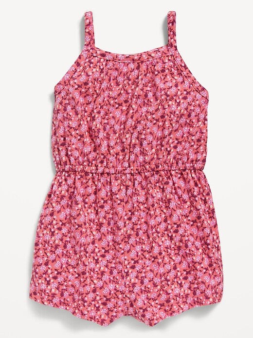 View large product image 2 of 3. Sleeveless Printed Jersey-Knit Romper for Baby