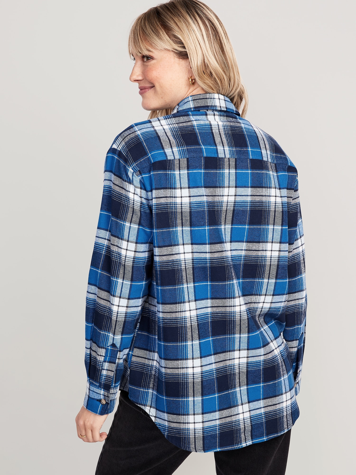 Flannel Boyfriend Tunic Shirt | Old Navy