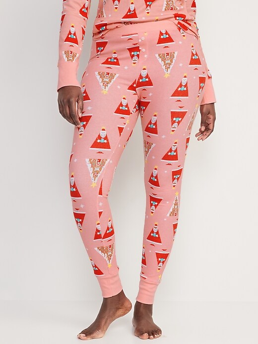 Image number 4 showing, Matching Printed Thermal-Knit Pajama Leggings for Women