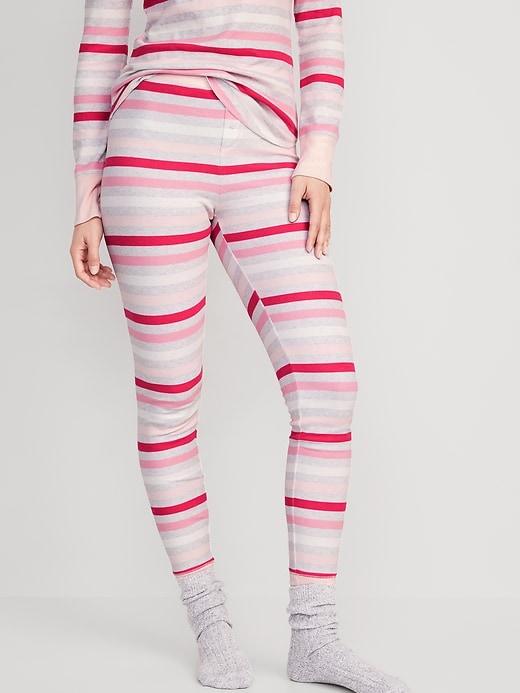 Image number 1 showing, Matching Printed Thermal-Knit Pajama Leggings