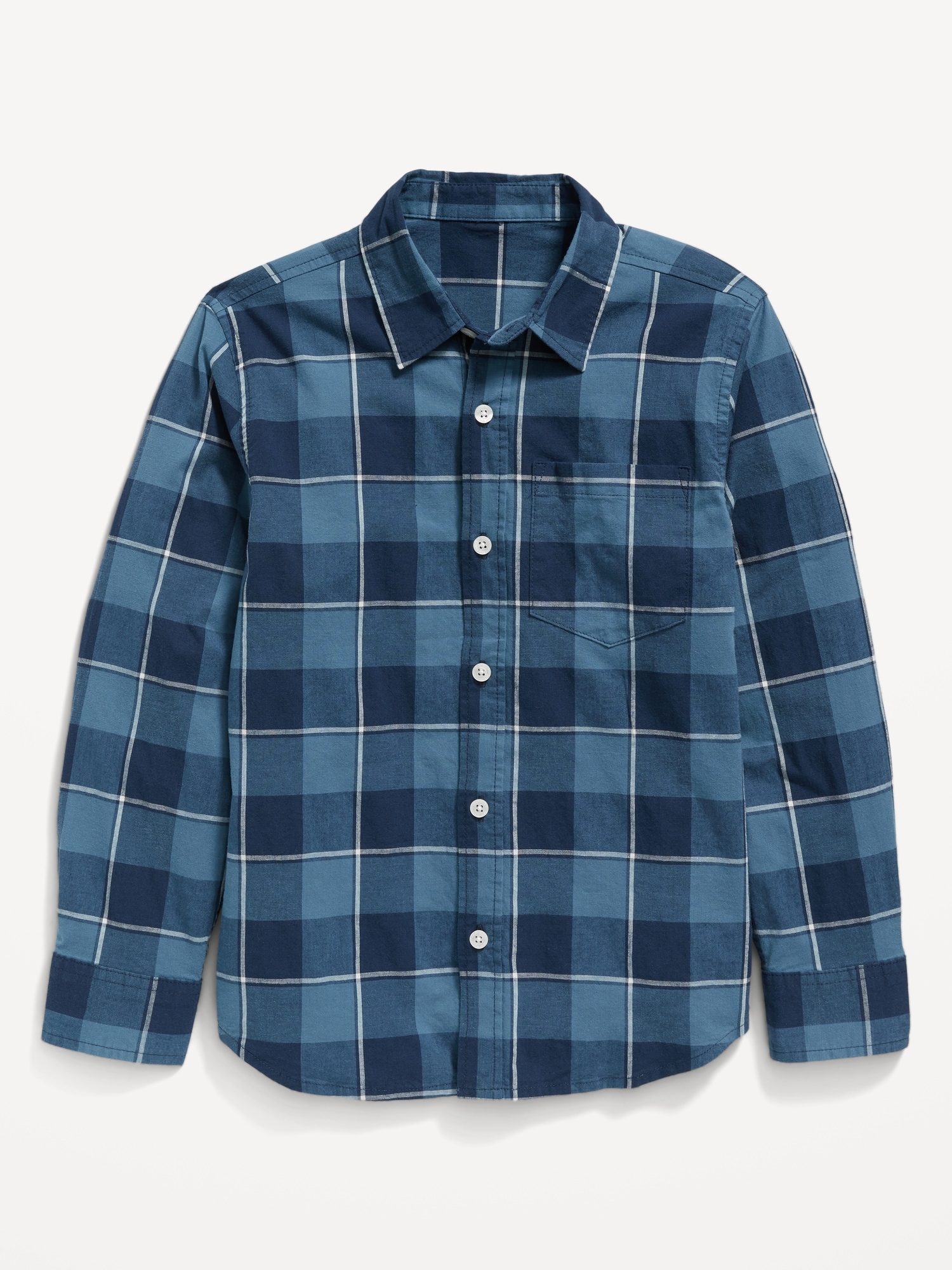 Old Navy Patterned Poplin Built-In Flex Shirt for Boys multi. 1