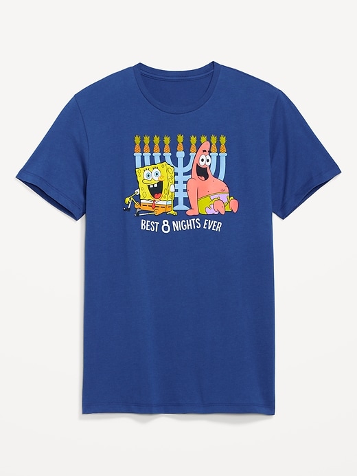 View large product image 1 of 2. SpongeBob SquarePants™ "Best 8 Nights Ever" Hanukkah T-Shirt